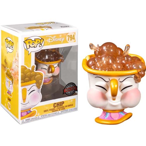 Figurine Funko Pop Disney Beauty and the Beast Chip with Bubbles État correct - Funko reconditionné disponible sur Fnac