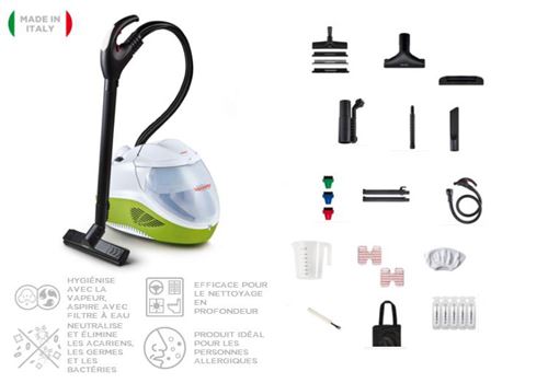 Nettoyeur vapeur Polti Fav 80 Turbo Intelligence Lecoaspira 2450 W Blanc et Vert État correct - Polti reconditionné disponible sur Fnac