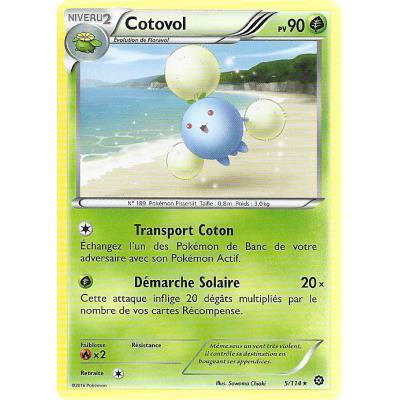 Carte Pokemon - XY11- Offensive vapeur - Cotovol - PV 90 - 5/114 - Rare - VF État correct - Asmodee reconditionné disponible sur Fnac
