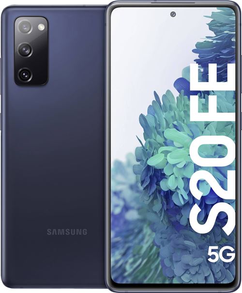 Samsung Galaxy S20 FE 5G - 5G smartphone - double SIM - RAM 6 Go / Mémoire interne 128 Go - microSD slot - OLED display - 6.5"" - 2400 x 1080 pixels (120 Hz) - 3 x caméras arrière 12 MP, 12 MP, 8 MP - front camera 32 MP - nuage marine