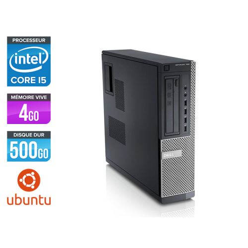 Unité centrale Dell Optiplex 790 Desktop - Noir - Intel Core i5-2400 / 3,10 GHz - RAM 4 Go - HDD 500 Go - DVD - Gigabit Ethernet - Ubuntu / Linux État correct - Dell reconditionné disponible sur Fnac