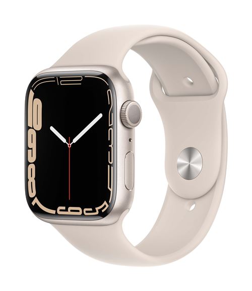 Apple Watch Series 7 GPS, boîtier Aluminium Lumière Stellaire 45mm avec Bracelet Sport Lumière Stellaire État correct - Apple reconditionné (offre indisponible)