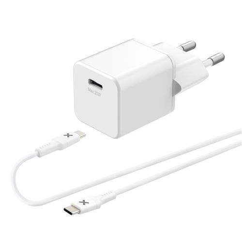 Chargeur secteur Wefix 20 W Blanc + Câble USB Type C vers USB Type C 1 m État correct - N/A reconditionné disponible sur Fnac