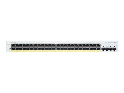 Cisco Business 220 Series CBS220-48P-4G - Commutateur - intelligent - 48 x 10/100/1000 (PoE+) + 4 x Gigabit SFP (liaison montante) - Montable sur rack - PoE+ (382 W) État correct - N/A reconditionné disponible sur Fnac