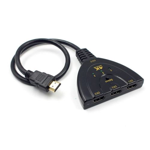 VSHOP® HDMI Switch – Commutateur HDMI 4 K – Répartiteur HDMI 1 à 3 avec 4 K/1080p/Prise en charge 3D pour Xbox/PS3/PS4/Apple TV/Roku/Fire TV/Lecteur DVD Blu-Ray Switch 4K État correct - N/A reconditionné disponible sur Fnac