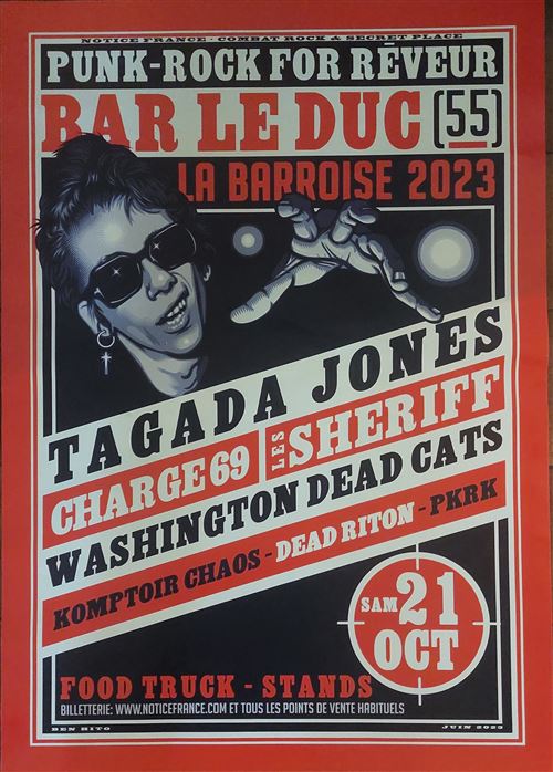 Affiche - Punk-Rock For Réveur - Tagada Jones - Whasington Dead Cats - 70x100cm État correct - N/A reconditionné disponible sur Fnac