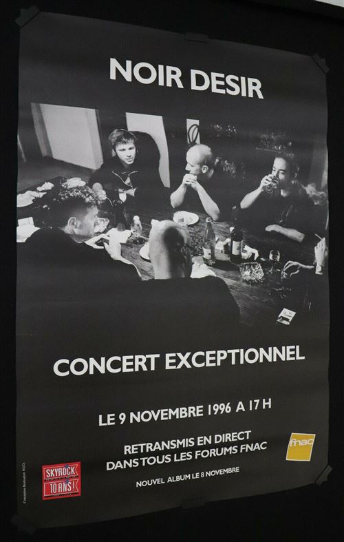 Affiche de concert originale - NOIR DESIR - Concert 1996 - 80x120cm État correct - N/A reconditionné disponible sur Fnac