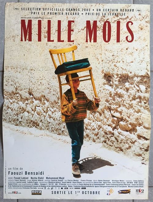 Mille Mois - 2003 - Faouzi Bensaidi - 116x158cm - Affiche de cinéma originale pliée État correct - N/A reconditionné disponible sur Fnac