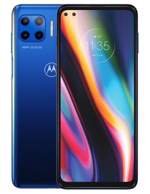 Motorola Moto G 5G Plus - 5G smartphone - double SIM - RAM 4 Go / Mémoire interne 64 Go - microSD slot - Écran LCD - 6.7"" - 2520 x 1080 pixels (90 Hz) - 4x caméras arrière 48 MP, 5 MP, 8 MP, 2 MP - 2x front cameras 16 MP, 8 MP - bleu surf État correct - Motorola reconditionné disponible sur Fnac
