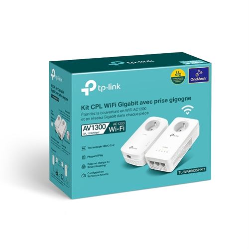 Acheter Kit CPL AV1300 Gigabit WiFi AC avec prise gigogne TP-LINK Blanc État correct - 81,99 € Kit CPL AV1300 Gigabit WiFi AC avec prise gigogne TP-LINK Blanc État correct - TP-Link reconditionné disponible sur Fnac