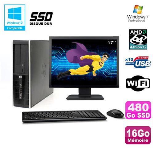 Acheter Pc hp compaq 6005 pro sff amd 3ghz 16go 480go ssd graveur wifi w7 pro 17' État correct - 329,00 € Pc hp compaq 6005 pro sff amd 3ghz 16go 480go ssd graveur wifi w7 pro 17' État correct - Hewlett-Packard reconditionné disponible sur Fnac
