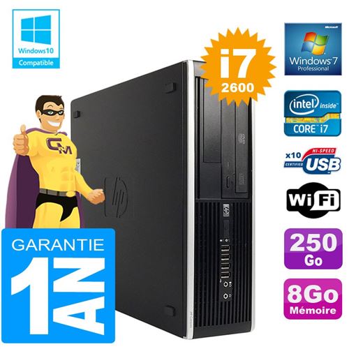 Pc hp compaq 8300 sff core i7-2600 ram 8go disque 250 go graveur dvd wifi w7 État correct - Hewlett-Packard reconditionné disponible sur Fnac