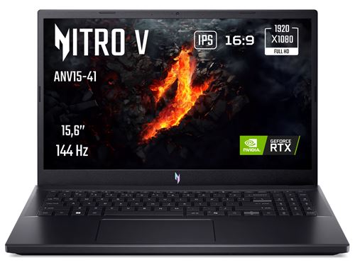 PC Portable Gaming Acer Nitro V 15 ANV15-41-R1JV 15,6"" AMD Ryzen™ 7 16 Go RAM 512 Go SSD Nvidia GeForce RTX 4060 Noir État correct - Acer reconditionné disponible sur Fnac