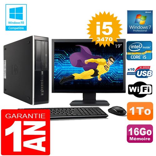 Pc hp compaq 8300 sff core i5-3470 ram 16go disque 1 to wifi w7 ecran 19' État correct - Hewlett-Packard reconditionné disponible sur Fnac