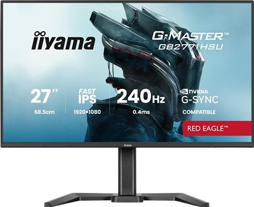 Ecran PC Gaming Iiyama G-Master™ Red Eagle™ GB2771HSU-B1 27"" 240 Hz Full HD Noir mat État correct - Iiyama reconditionné disponible sur Fnac