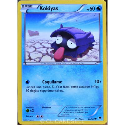 carte Pokémon 22/122 Kokiyas 60 PV XY - Rupture Turbo NEUF FR État correct - Pokémon reconditionné disponible sur Fnac