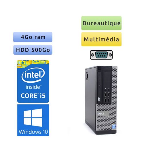 Acheter Dell Optiplex 9020 SFF - Windows 10 - i5 4Go 500Go - Port Serie - Ordinateur Tour Bureautique PC État correct - 229,00 € Dell Optiplex 9020 SFF - Windows 10 - i5 4Go 500Go - Port Serie - Ordinateur Tour Bureautique PC État correct - N/A reconditionné disponible sur Fnac