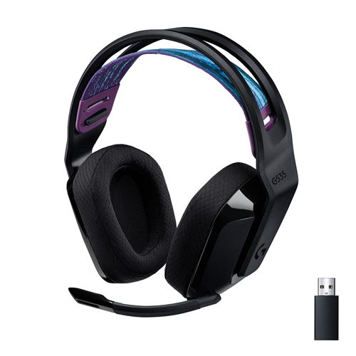 Casque gaming sans fil Logitech G535 Lightspeed Wireless Noir État correct - Logitech reconditionné disponible sur Fnac