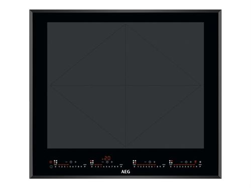 AEG TotalFlex IKE64683FB - Table de cuisson à induction - 4 plaques de cuisson - Niche - largeur : 56 cm - profondeur : 49 cm - avec bord à facettes - noir État correct - AEG reconditionné disponible sur Fnac