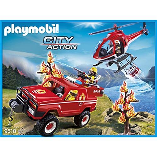 PLAYMOBIL 9518 L'équipe de pompiers des feux de forêt État correct - Playmobil reconditionné disponible sur Fnac