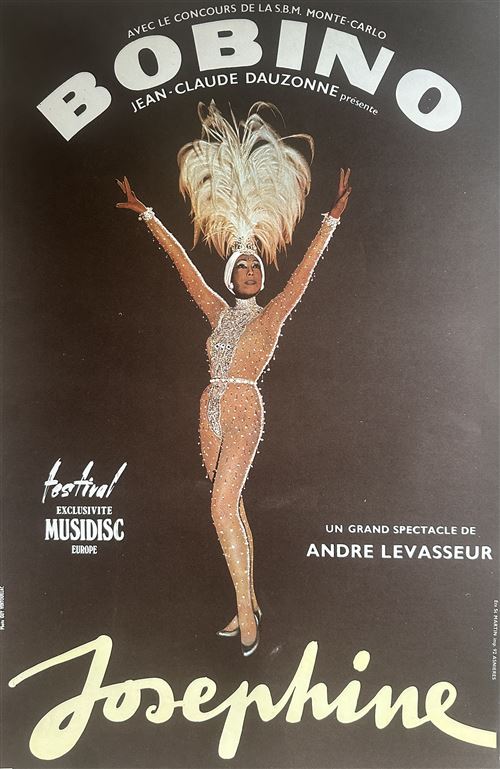 Affiche - Josephine Baker - 1975 - Jean-Claude Dauzonne - BOBINO - 38x58cm État correct - N/A reconditionné disponible sur Fnac
