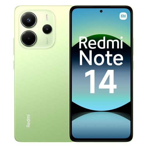 Acheter Smartphone Xiaomi Redmi Note 14 6,67"" Double nano SIM 256 Go Vert citron État correct - 211,69 € Smartphone Xiaomi Redmi Note 14 6,67"" Double nano SIM 256 Go Vert citron État correct - Xiaomi reconditionné disponible sur Fnac