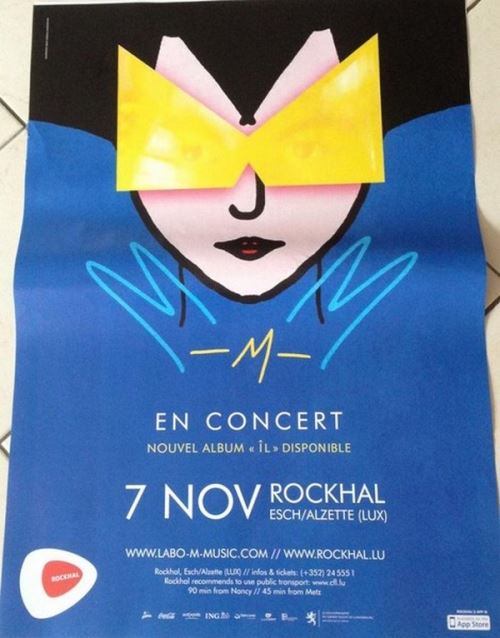 M - Mathieu CHEDID - 60x80 cm - AFFICHE / POSTER État correct - N/A reconditionné disponible sur Fnac