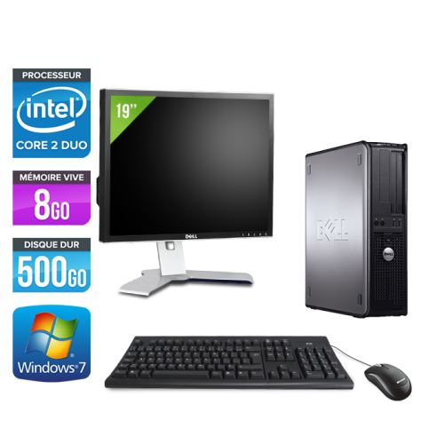 Acheter Ordinateur Dell Optiplex 780 Desktop + Ecran 19'' - Gris - Intel Core 2 Duo E7500 / 2.93 GHz - RAM 8Go - HDD 500 Go - DVD - Gigabit Ethernet - Windows 7 Professionnel État correct - 159,00 € Ordinateur Dell Optiplex 780 Desktop + Ecran 19'' - Gris - Intel Core 2 Duo E7500 / 2.93 GHz - RAM 8Go - HDD 500 Go - DVD - Gigabit Ethernet - Windows 7 Professionnel État correct - Dell reconditionné disponible sur Fnac