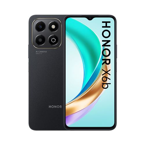 Smartphone Honor X6b 6,56"" Double nano SIM 128 Go Noir minuit État correct - Honor reconditionné disponible sur Fnac