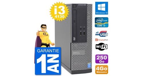 Pc dell optiplex 3020 sff i3-4130 ram 4go disque dur 250go windows 10 wifi État correct - N/A reconditionné disponible sur Fnac