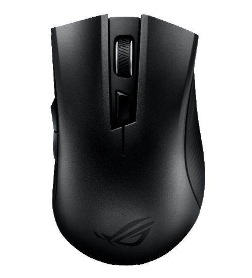 ASUS ROG Strix Carry - Souris - pour droitiers - optique - sans fil - 2.4 GHz, Bluetooth 5.0 LE - récepteur sans fil USB - pour 15; ROG Strix G15; ROG Zephyrus Duo 15; ROG Zephyrus G14; TUF505; ZenBook 13; 14