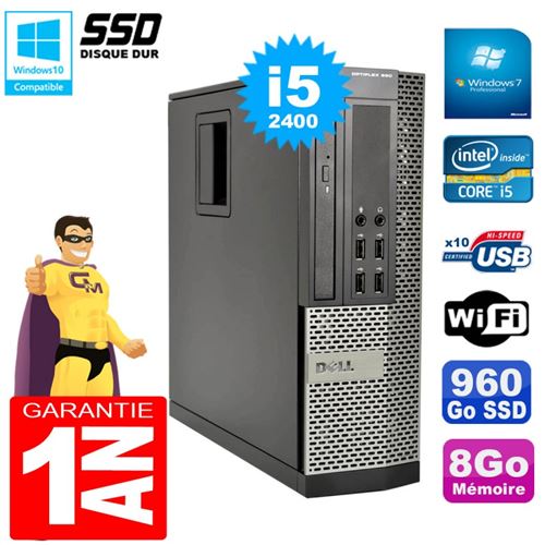 Acheter Pc dell 990 sff core i5-2400 ram 8go disque 960go ssd graveur wifi w7 État correct - 249,00 € Pc dell 990 sff core i5-2400 ram 8go disque 960go ssd graveur wifi w7 État correct - Dell reconditionné disponible sur Fnac