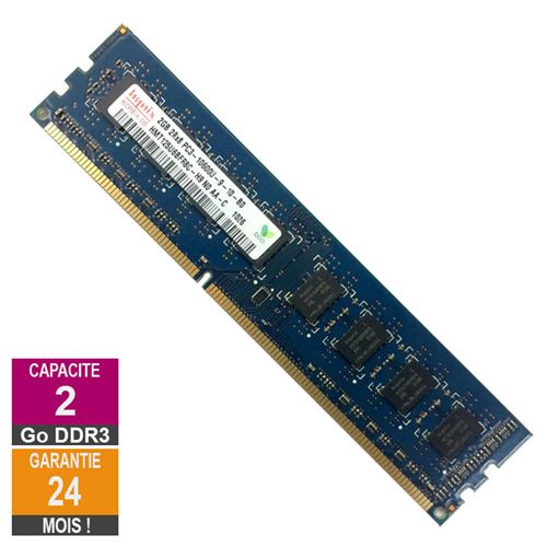 Barrette Mémoire 2Go RAM DDR3 Hynix HMT125U6BFR8C-H9 PC3-10600U 1333MHz 2Rx8 État correct - SK Hynix reconditionné disponible sur Fnac