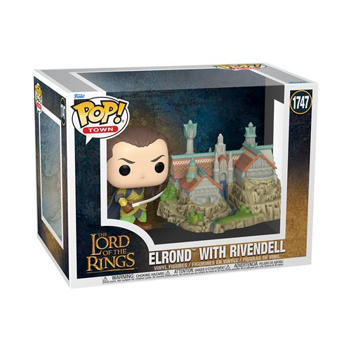 Figurine Funko Pop Town Lord of the Rings S8 Elrond™ with Rivendell - État correct Funko sur Fnac