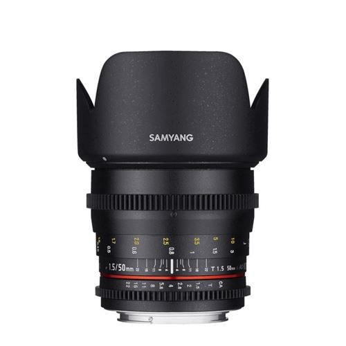 Objectif hybride vidéo Samyang VDSLR 50mm T1.5 MK2 noir pour Sony FE État correct - Samyang reconditionné disponible sur Fnac