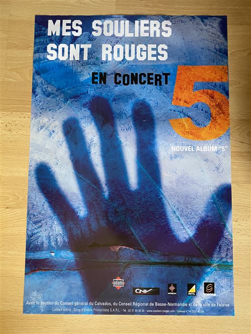 Mes Souliers sont Rouges - En concert - 5 - 40x60cm - Affiche État correct - N/A reconditionné disponible sur Fnac