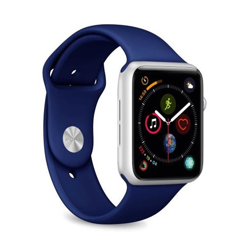 Pack de 2 bracelets en silicone Icon Puro pour montre connectée Apple Watch 42-44 mm S/M/L Bleu nuit État correct - N/A reconditionné disponible sur Fnac