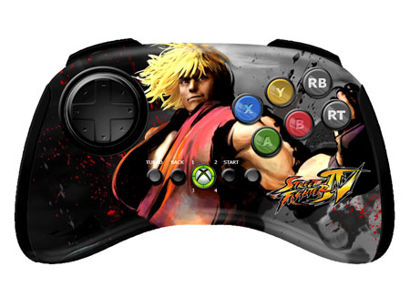Manette fightpad Street Fighter 4 Round 2 Ken pour Xbox 360 Madcatz État correct - Mad Catz reconditionné disponible sur Fnac
