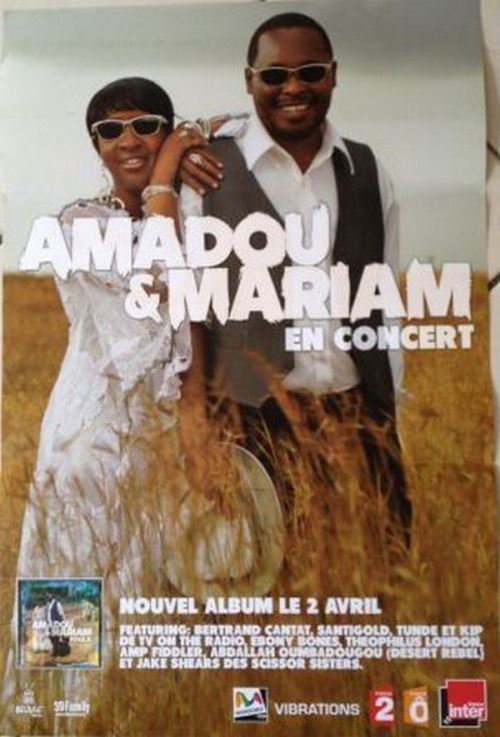 Acheter Amadou & Mariam - 40x60 cm - AFFICHE / POSTER État correct - 10,99 € Amadou & Mariam - 40x60 cm - AFFICHE / POSTER État correct - N/A reconditionné disponible sur Fnac