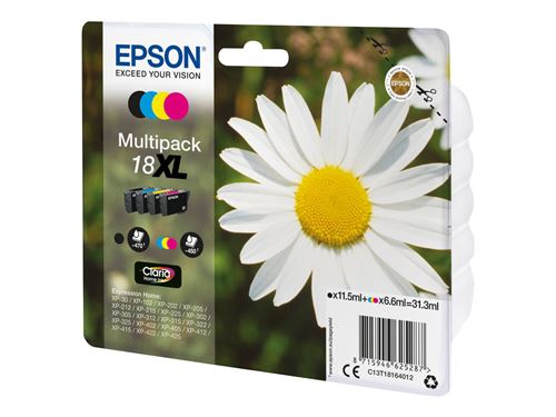 EPSON Multipack T1806 - Pâquerette - Noir, Cyan, Magenta, Jaune État correct - Epson reconditionné disponible sur Fnac