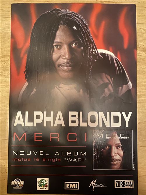 Alpha Blondy - Merci - 40x60cm - Affiche État correct - N/A reconditionné disponible sur Fnac