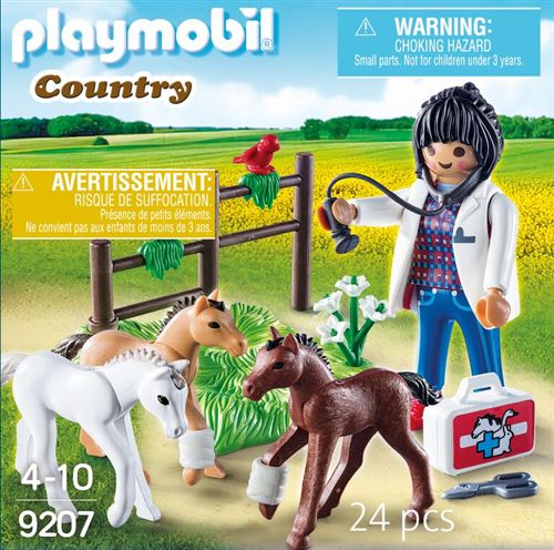 Playmobil 9207 Œuf Vétérinaire avec poulains État correct - Playmobil reconditionné disponible sur Fnac