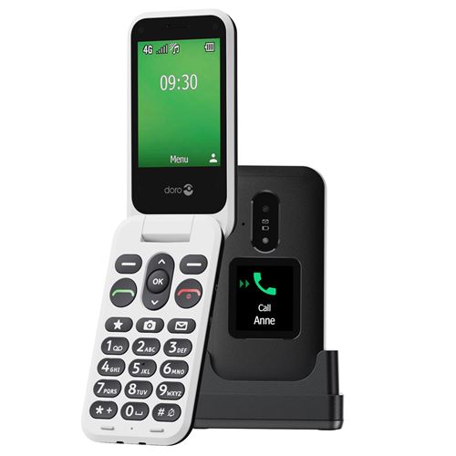 Téléphone portable basique Doro Leva E30 2,8” 4G Nano SIM Noir État correct - Doro reconditionné disponible sur Fnac