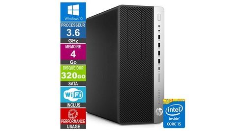 Pc hp elitedesk 800 g3 twr i5-6500 3. 60ghz 4go/320go wifi w10 État correct - N/A reconditionné disponible sur Fnac