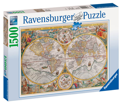 Puzzle 1500 pièces Ravensburger Mappemonde 1594 État correct - Ravensburger reconditionné disponible sur Fnac