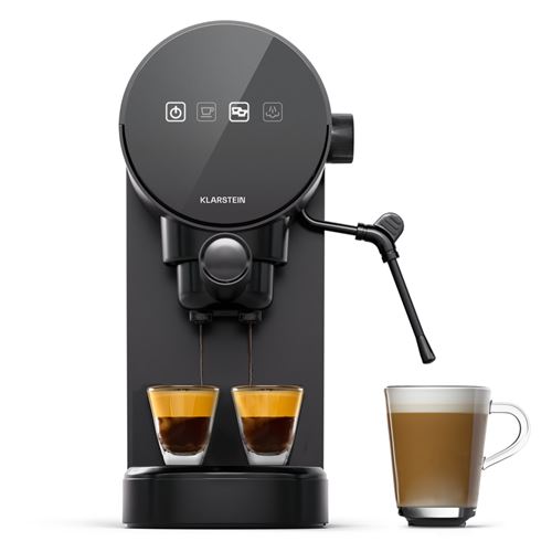 Klarstein Cafetière avec Mousseur de Lait, Machines à Café et Machines à Expresso 0.9L, 13 Noir État correct - N/A reconditionné disponible sur Fnac
