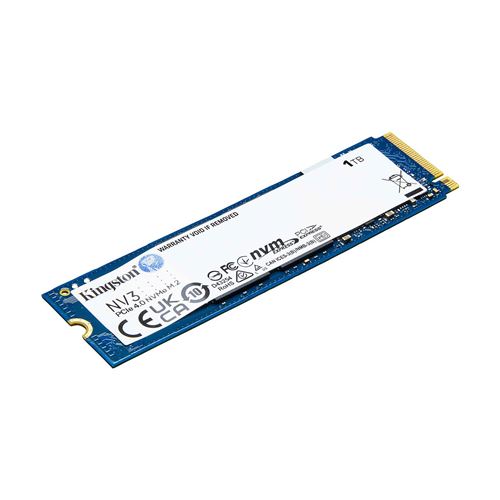 Acheter Disque SSD interne Kingston NV3 PCIe 4.0 NVMe 1 To Blanc et Bleu État correct - 49,00 € Disque SSD interne Kingston NV3 PCIe 4.0 NVMe 1 To Blanc et Bleu État correct - Kingston reconditionné disponible sur Fnac