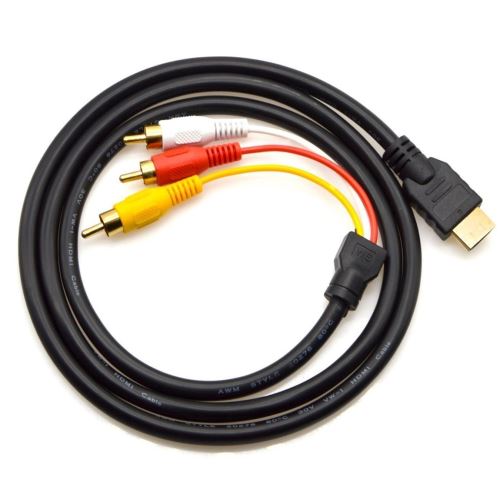 HDMI vers RCA câble 1.5 m HDMI mâle vers 3RCA vidéo audio AV Component câble adaptateur convertisseur pour HDTV DVD de PC et la plupart des projecteurs LCD (ne pas utiliser pour PS4) (Noir) de Vshop État correct - N/A reconditionné disponible sur Fnac