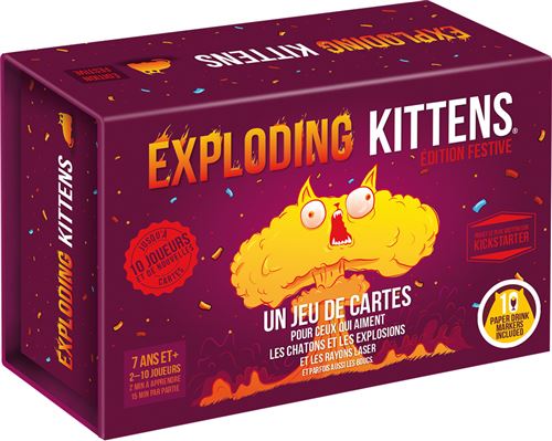 Jeu d’ambiance Asmodee Exploding Kittens État correct - Asmodee reconditionné disponible sur Fnac