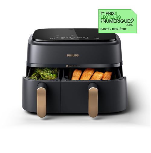 Acheter Friteuse sans huile Philips NA352/00 Airfryer 9L noir double panier État correct - 163,99 € Friteuse sans huile Philips NA352/00 Airfryer 9L noir double panier État correct - Philips reconditionné disponible sur Fnac